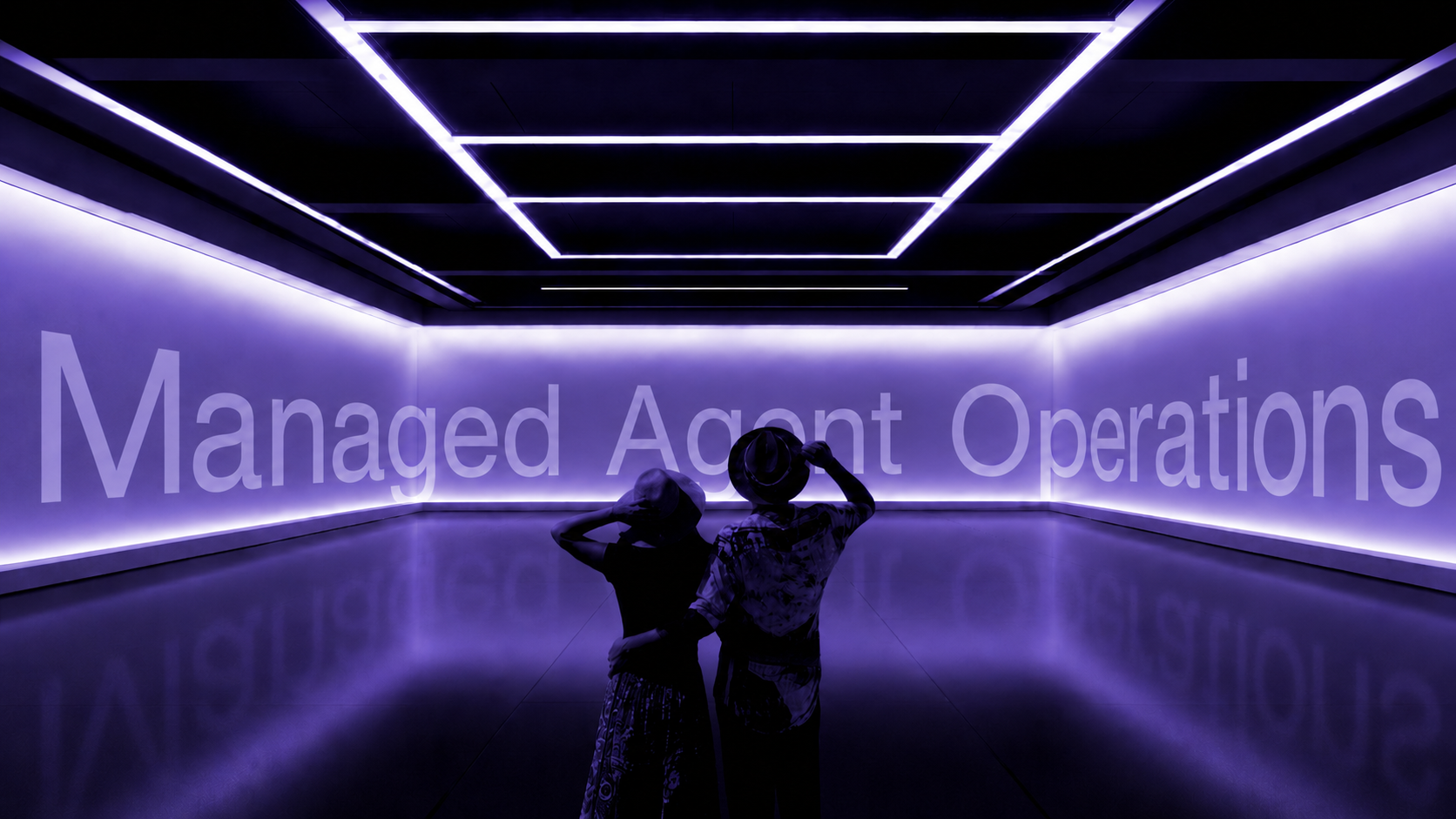 Managed Agent Operations in a purple-lit room